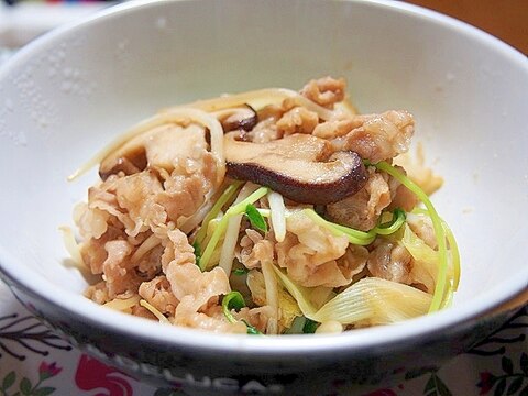 豆苗肉野菜炒め